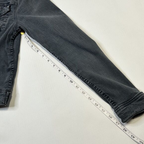 AG Adriano Goldschmied The Robyn Cropped Gray Denim Stretch Jacket Size M P17134 - Picture 11 of 13